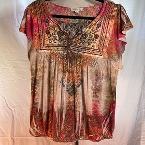 One World embellished top NWOT